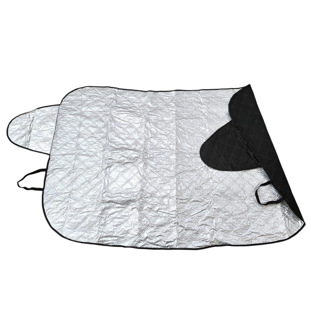 Parasolar parbriz auto față-verso, 98x146 cm, protecție UV și zăpadă, iarnă-vară