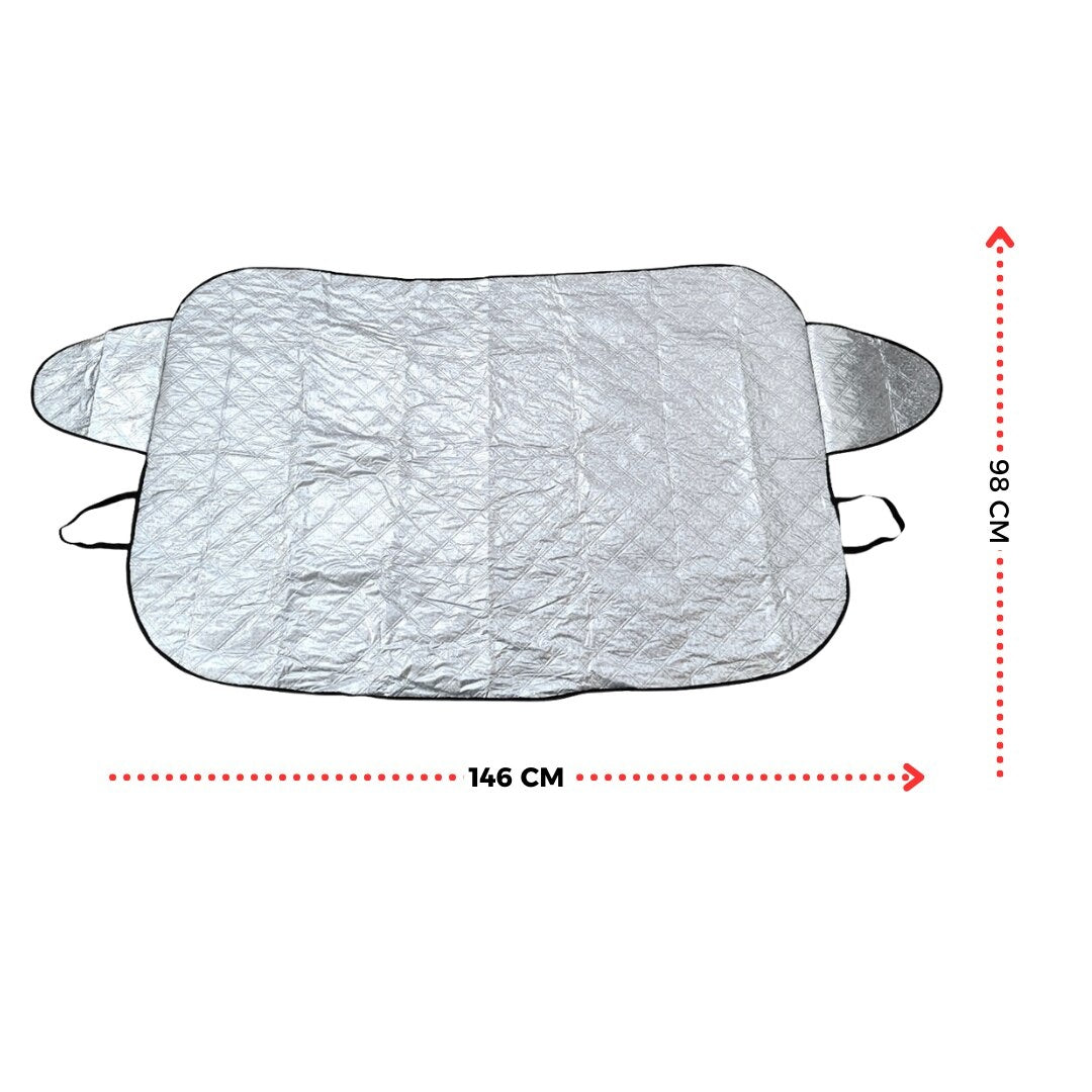 Parasolar parbriz auto față-verso, 98x146 cm, protecție UV și zăpadă, iarnă-vară