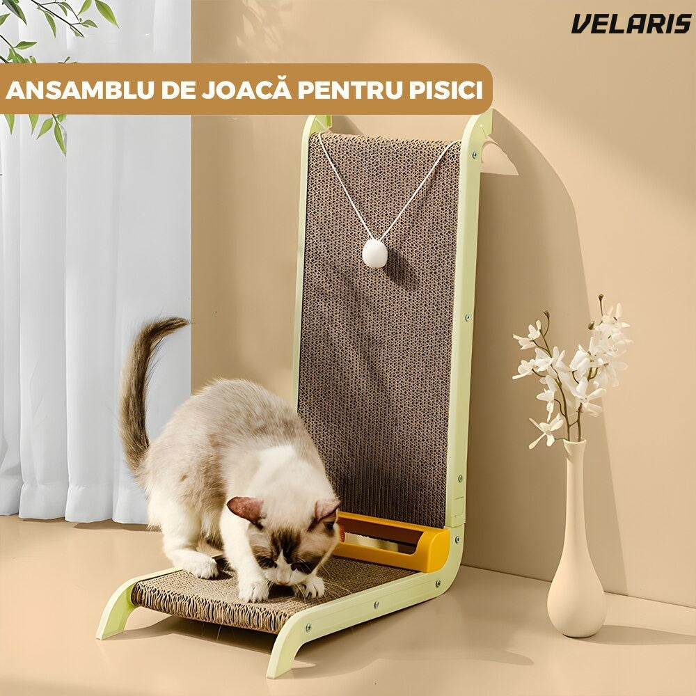 Set de joacă pisici L, carton șifonier, verde, 60 cm