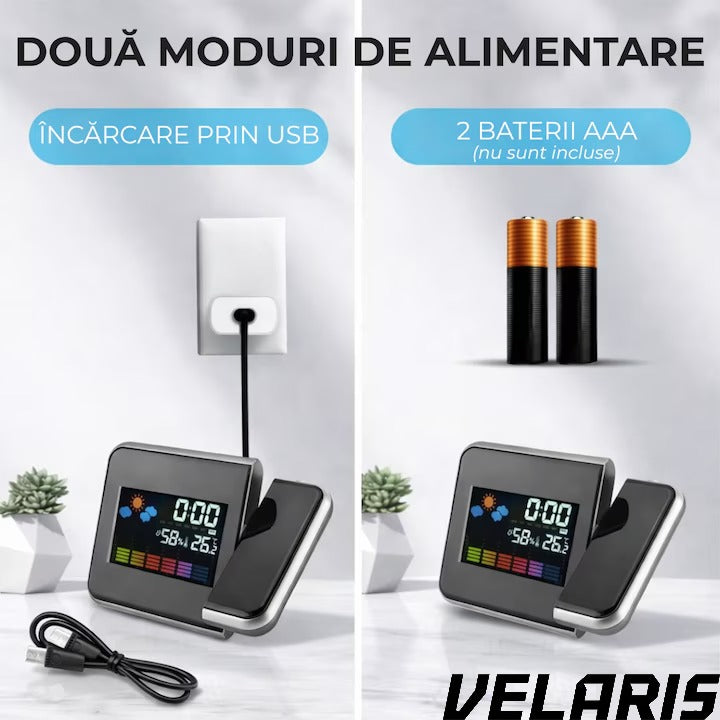 Ceas cu Calendar, Alarma si Proiector Tip LED DS-8190