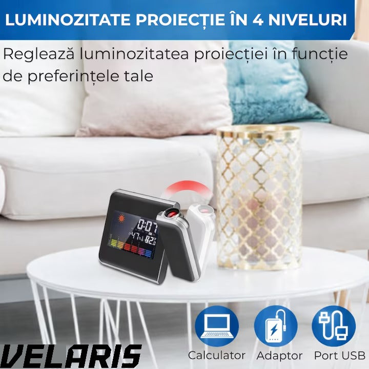 Ceas cu Calendar, Alarma si Proiector Tip LED DS-8190