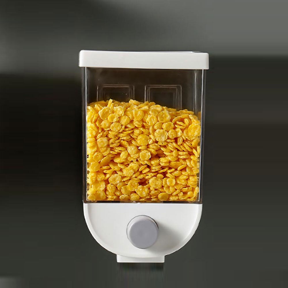 Dispenser cereale 1 L, plastic durabil, alb