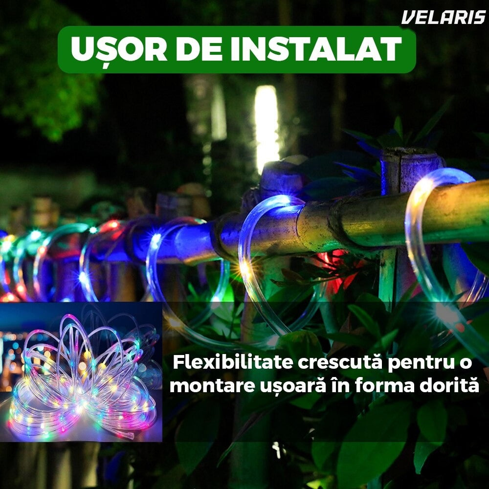 Șir luminos Crăciun 10 m, 8 efecte, multicolor, rezistent la apă