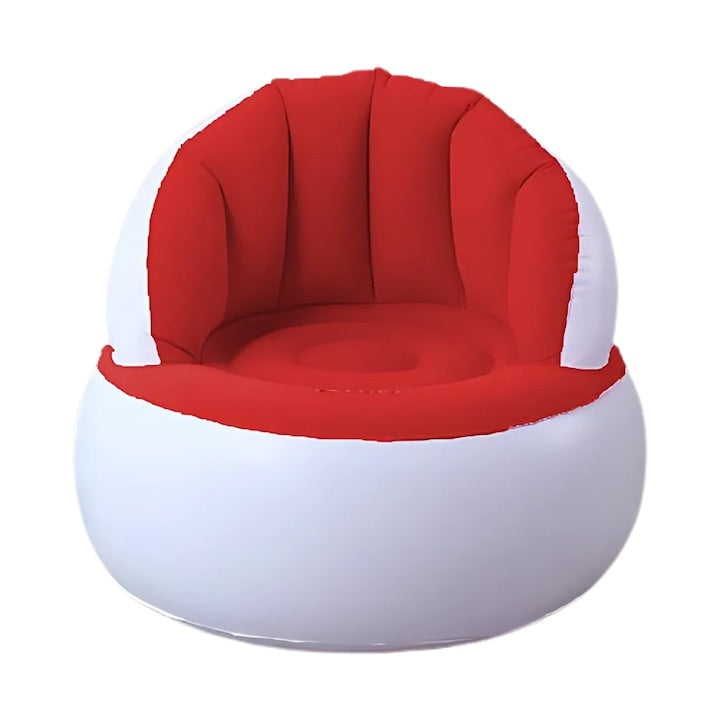 Fotoliu gonflabil cu pompă inclusă, design modern, 85x70 cm, interior/exterior, roșu