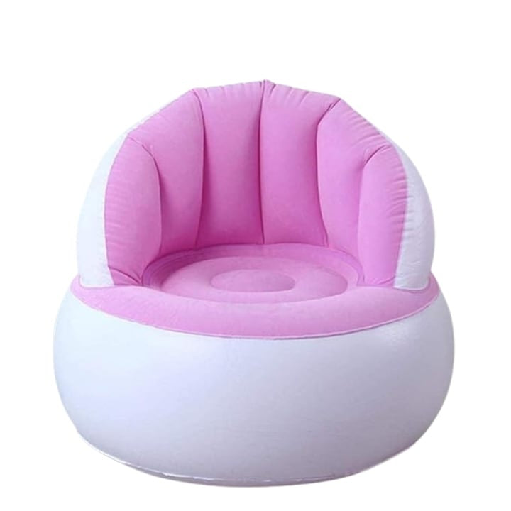 Fotoliu gonflabil cu pompă inclusă, design modern, 85x70 cm, interior și exterior, roz