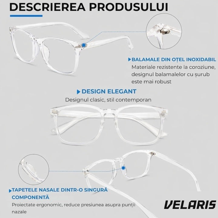 Ochelari protectie calculator antilumina albastra UV400, antireflexie, unisex