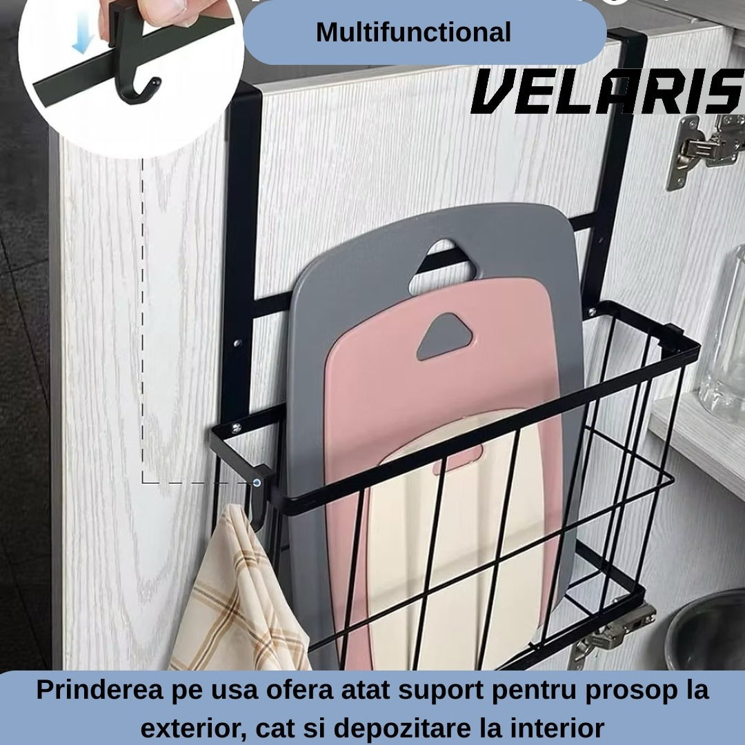 Cos metalic suspendat, organizator pentru dulap baie sau bucatarie, economisire spatiu, otel carbon, montaj simplu