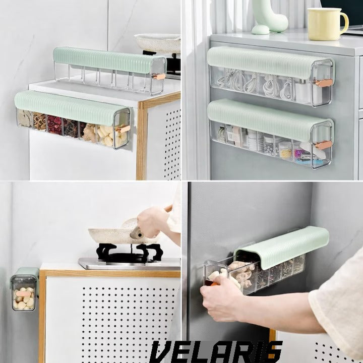 Cutie de Depozitare Montata pe Perete cu 6 separatoare, organizator Spatios si Stilat pentru lenejerie, Accesorii si produse de bucatarie