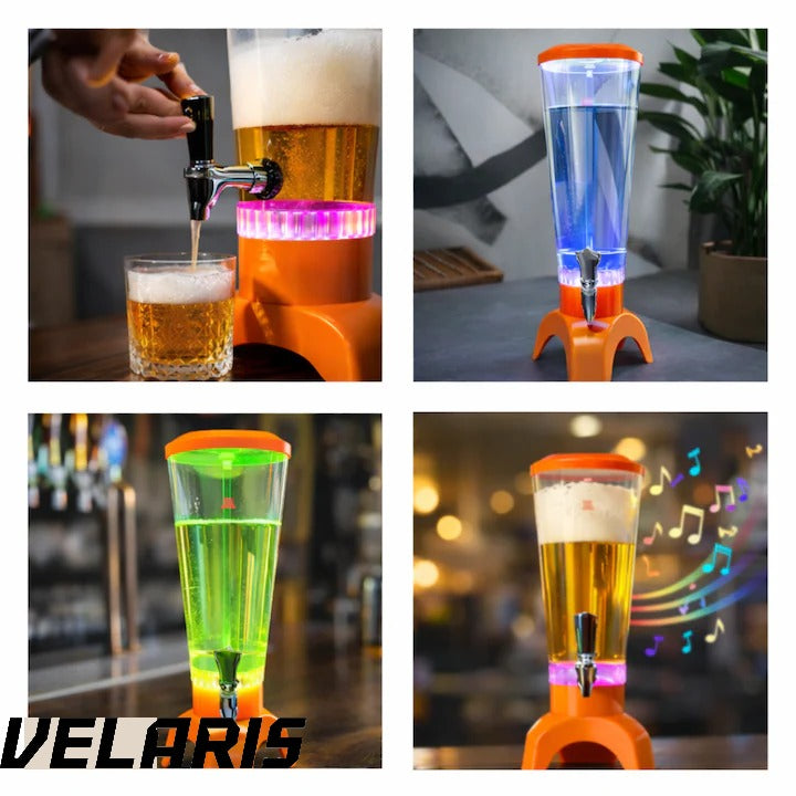 Decantor sticla 3 litri cu LED decorativ si boxa Bluetooth integrata decantor modern pentru petreceri seri relaxante si cadou