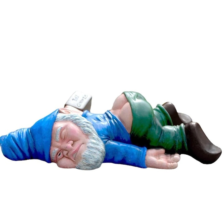 Statuetă decorativă de grădină Gnome Beat din răşină, multicolor, 15 cm