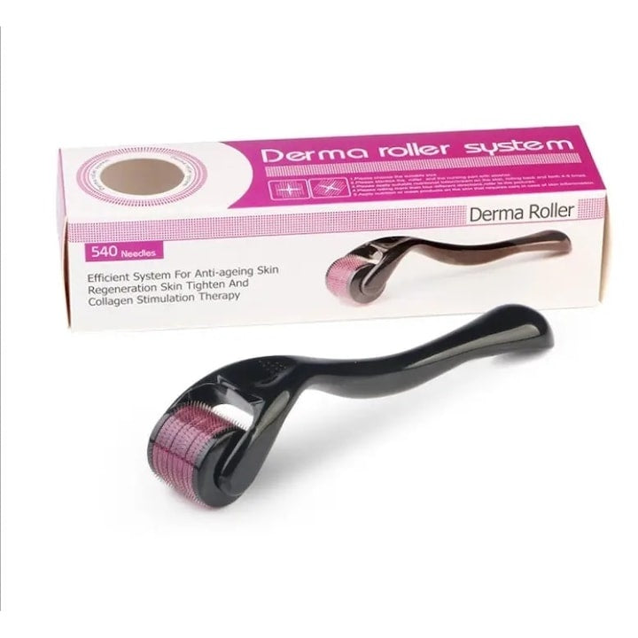 Dermaroller pentru masaj facial si scalp, 540 microbite, lungime ac 0.75mm