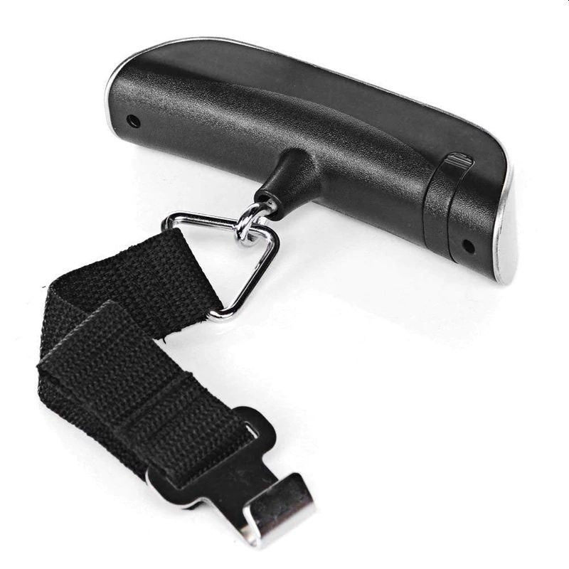 Cântar digital pentru bagaje, 50 kg, cu termometru, Argintiu