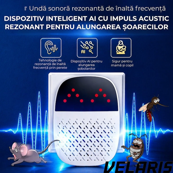 Dispozitiv/Repelent Ultrasunete Anti Rozatoare Insecte 220V Priza, Interior, Soareci, Gandaci, Tantari, Alb