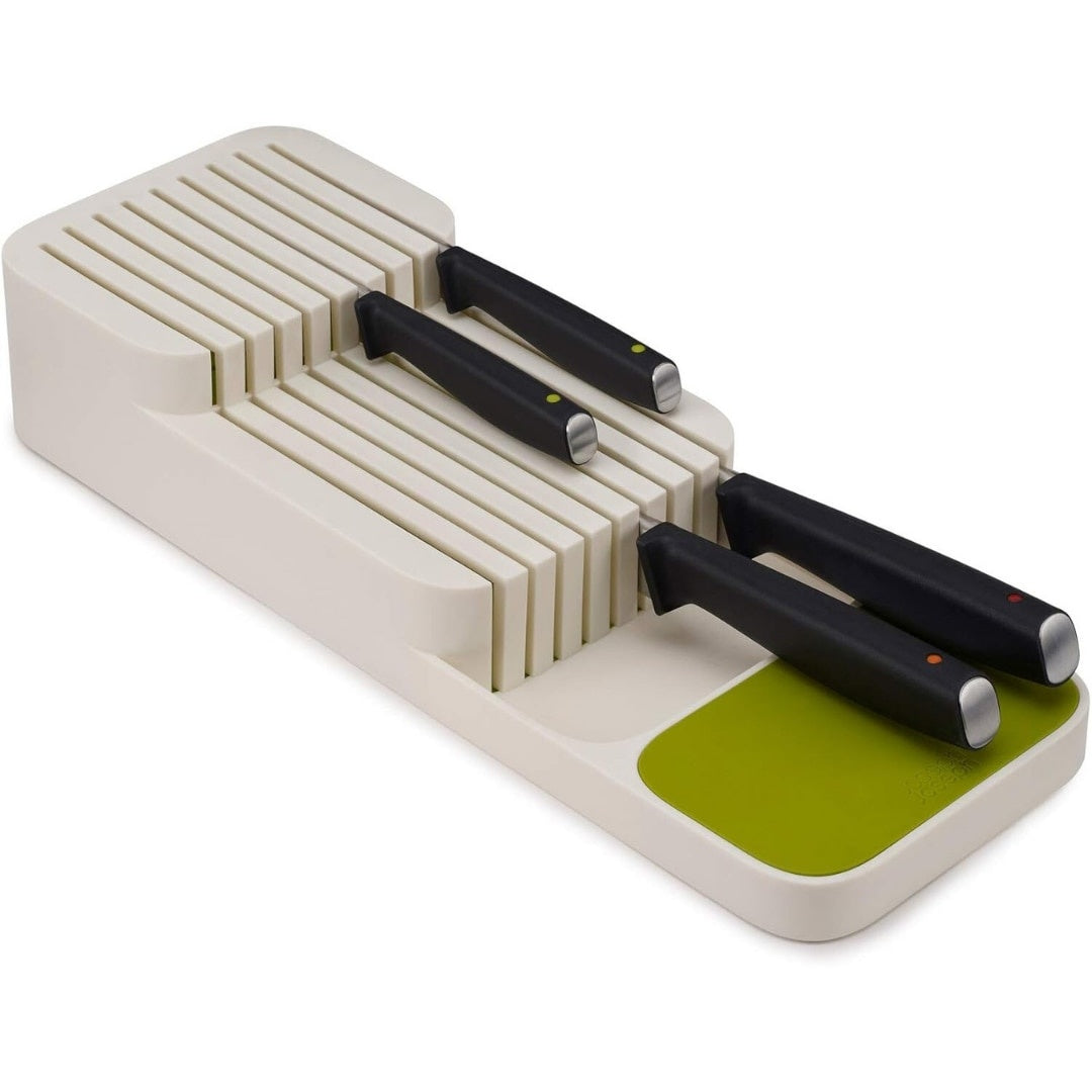 Suport cuțite fiset, organizare compactă, material durabil, design ergonomic, alb