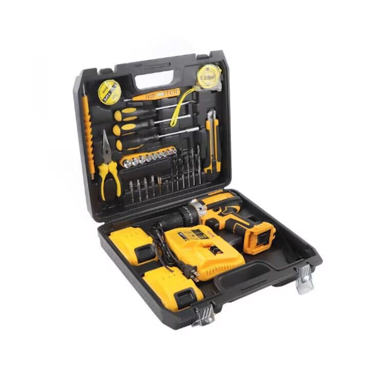 Set sculă multifuncțională pentru bricolaj, 2 acumulatori 48V și 30 accesorii incluse