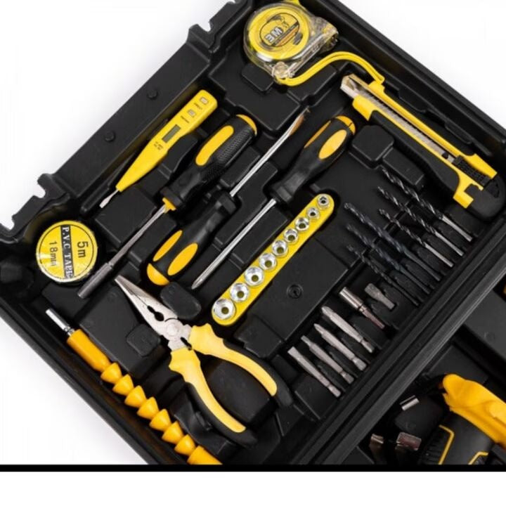 Set sculă multifuncțională pentru bricolaj, 2 acumulatori 48V și 30 accesorii incluse