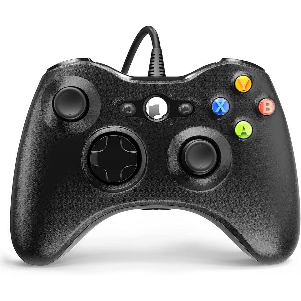 Controller Dual Shock pentru PC și Xbox 360, stick analogic, vibrații realiste, 2,5 m USB