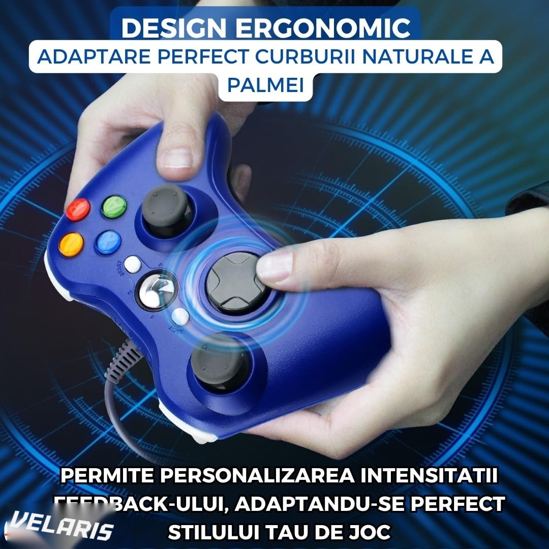 Gamepad Dual Shock PC Xbox 360, 2 analogi, vibratii, 2.5 m USB