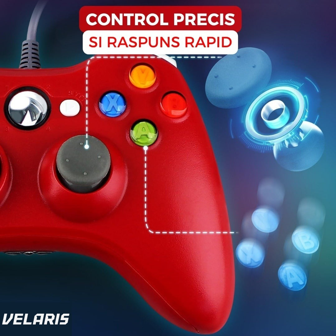Gamepad Dual Shock PC Xbox 360, 2 analogi, vibratii, 2.5 m USB