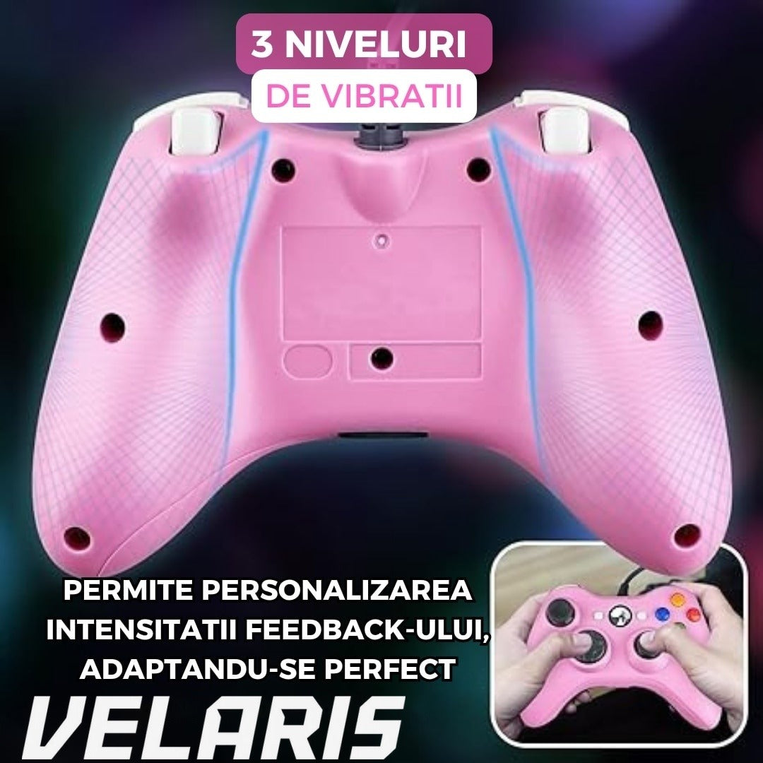 Gamepad Dual Shock PC Xbox 360, 2 analogi, vibratii, 2.5 m USB