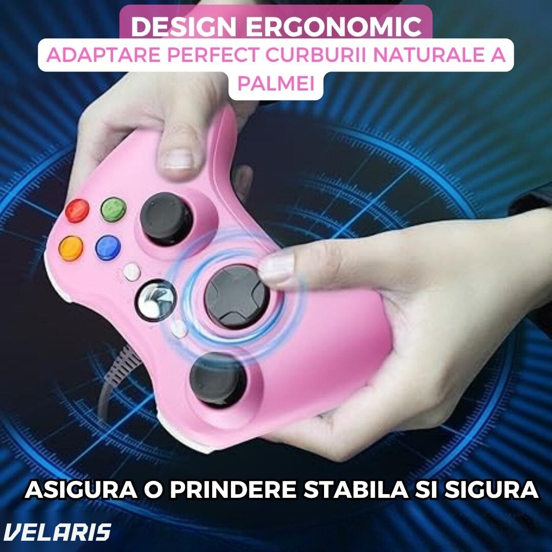 Gamepad Dual Shock PC Xbox 360, 2 analogi, vibratii, 2.5 m USB