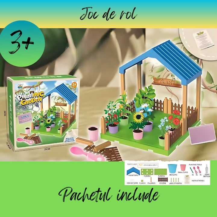 Casă educativă de jucărie model 556-51A, verde, vârstă 3+