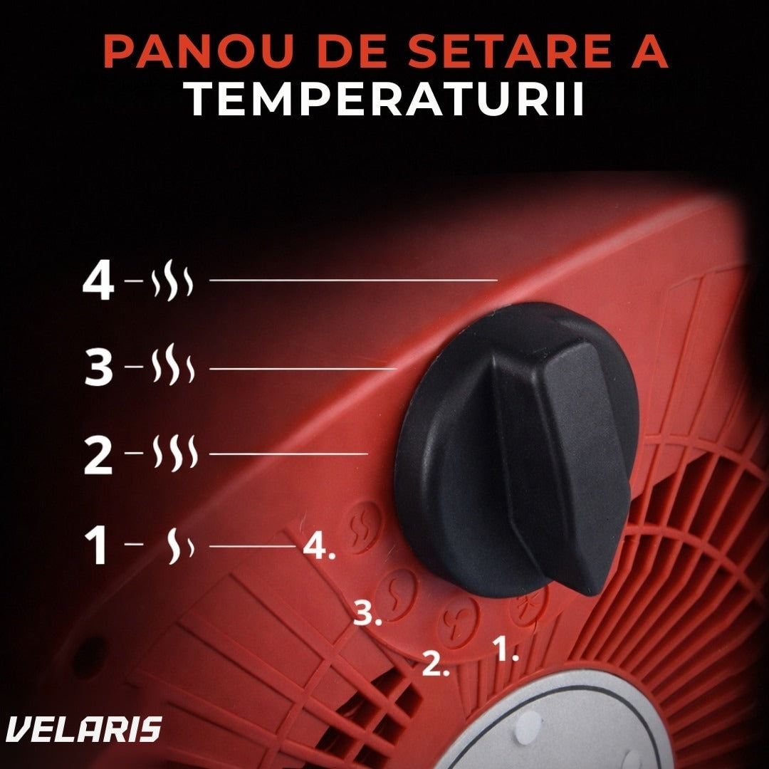 Aeroterma electrică 3kW cu termostat, încălzitor PTC ceramic cu ventilator