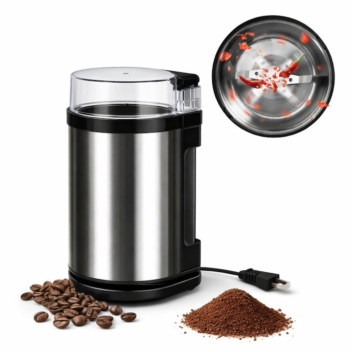 Rasnita electrica cafea 180W, lamele inox, capacitate 75g, macinare rapida uniforma