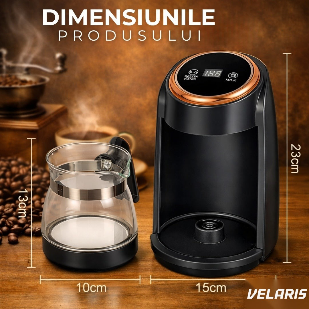 Aparat cafea turcească electric 600W 0,3L, display LCD, negru/auriu, multifuncțional