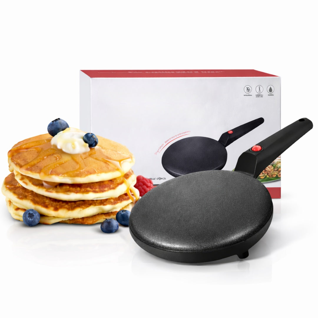 Aparat clatite electric 600W non-stick, 20 cm, termostat automat, mâner ergonomic
