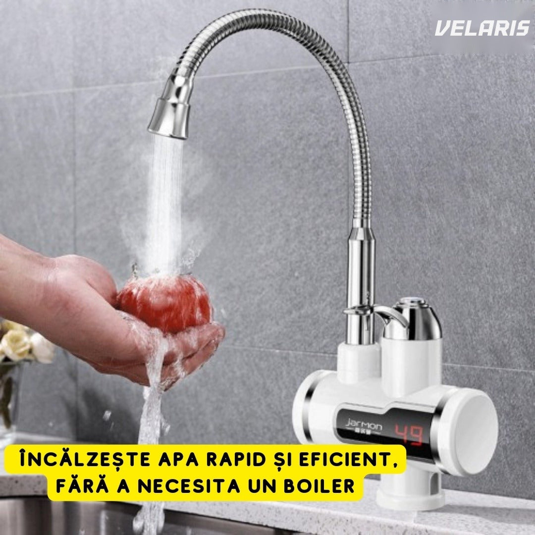 Robinet electric RX-00701, LED, apă caldă instantanee, filtru apă, montare pe robinet, alb