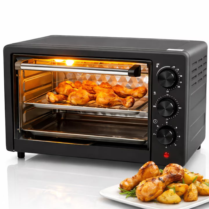 Cuptor electric 48L, 2600W, temperatură reglabilă până la 250°C, 4 moduri de încălzire, funcție rotiserie