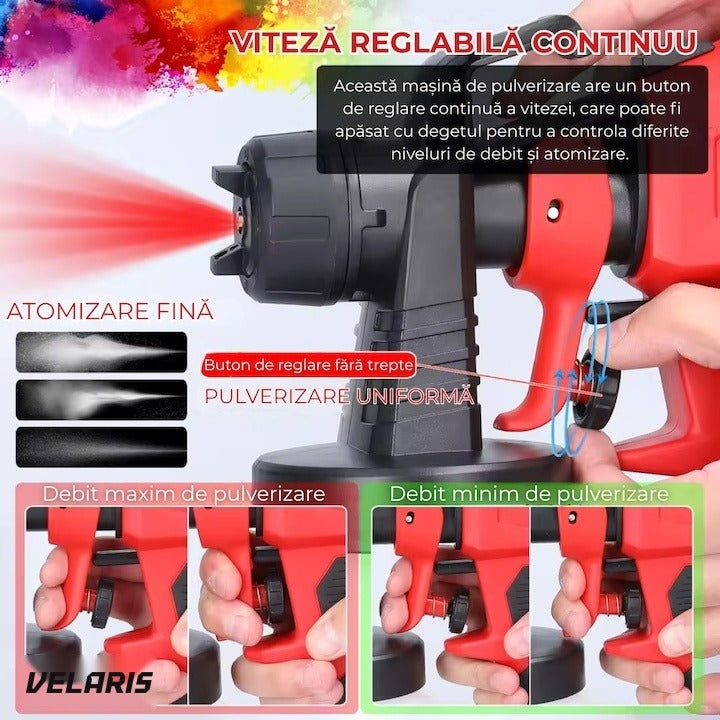 Pistol vopsit electric 500W, rezervor 800ml, 32000rpm, 3 moduri spray