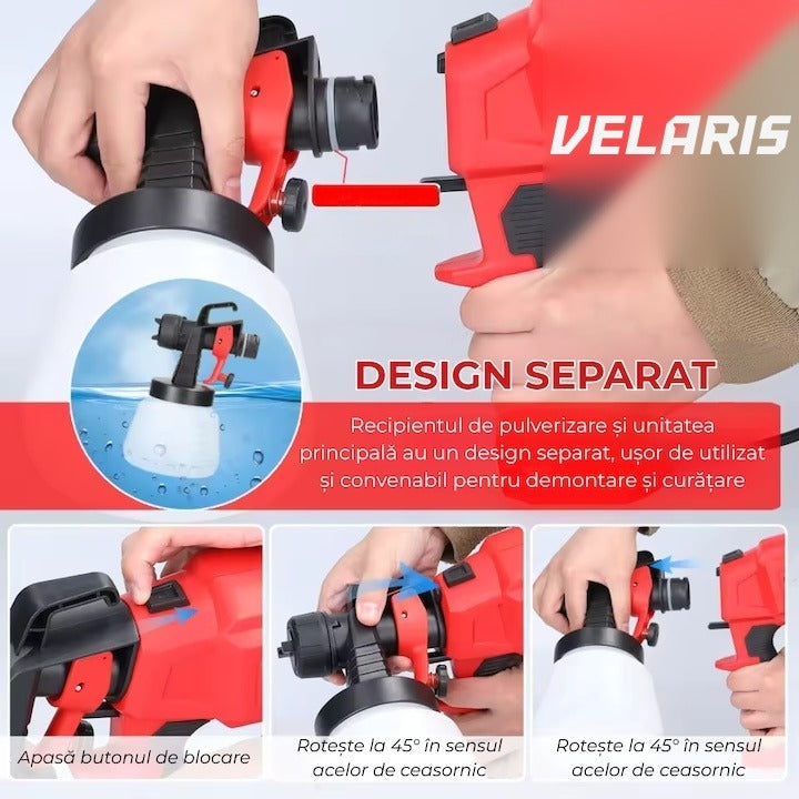 Pistol vopsit electric 500W, rezervor 800ml, 32000rpm, 3 moduri spray