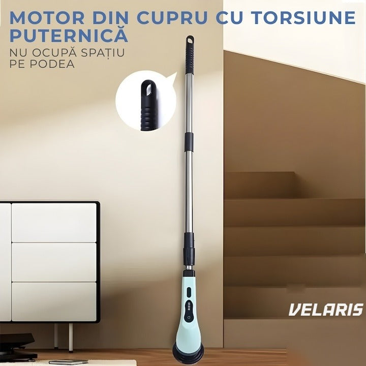 Perie electrică rotativă 9 în 1 cu 9 capete interschimbabile, 2 viteze, wireless, IPX7