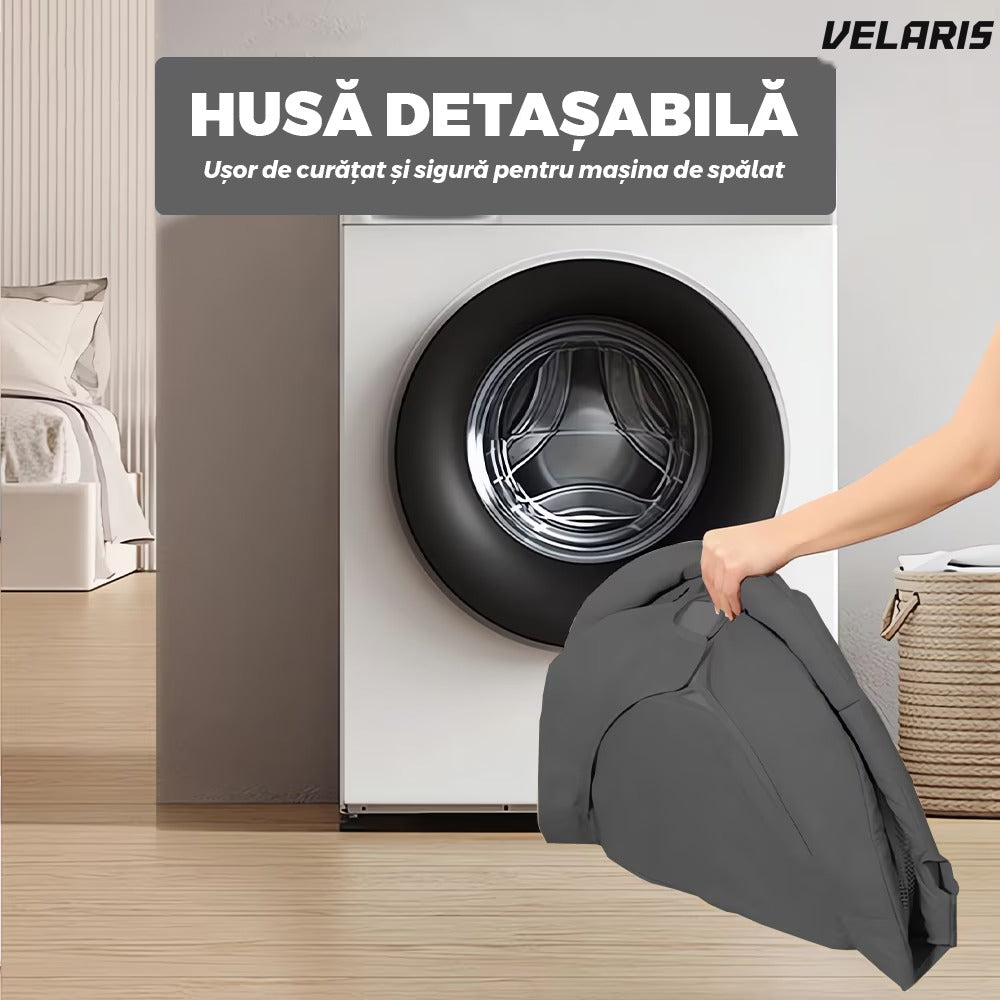 Leagăn electric cu conectare Bluetooth, control touch, rețea anti-țânțari, gri
