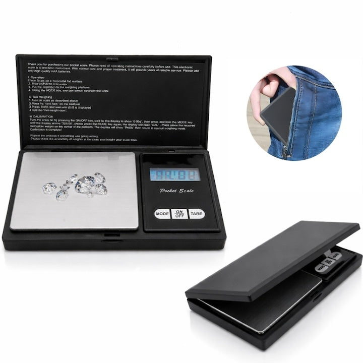 Cântar electronic de bijuterii Pocket, 300 g, rezoluție 0,01 g, negru