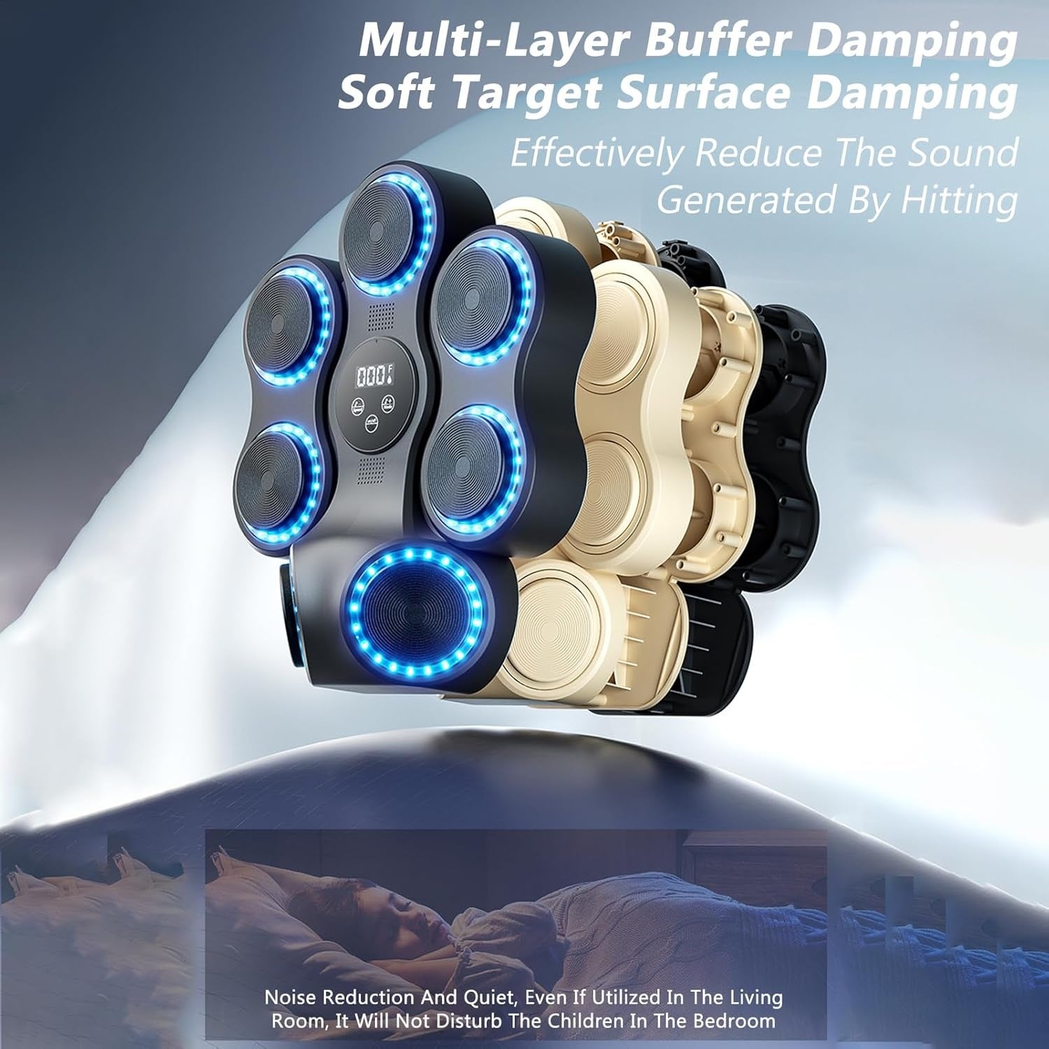 Sac box Smart electronic cu Bluetooth, 10 moduri, difuzoare stereo, contor lovituri real-time
