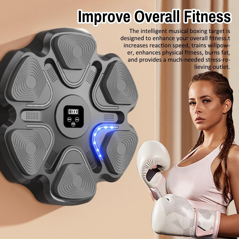 Sac box electronic cu Bluetooth, 10 moduri antrenament, difuzoare stereo, contor lovituri, 1200 mAh