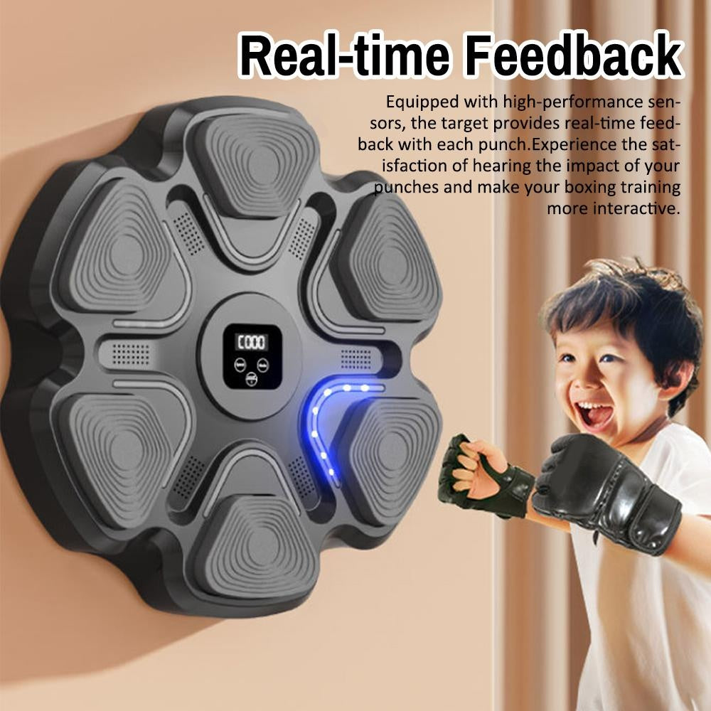 Sac box electronic cu Bluetooth, 10 moduri antrenament, difuzoare stereo, contor lovituri, 1200 mAh