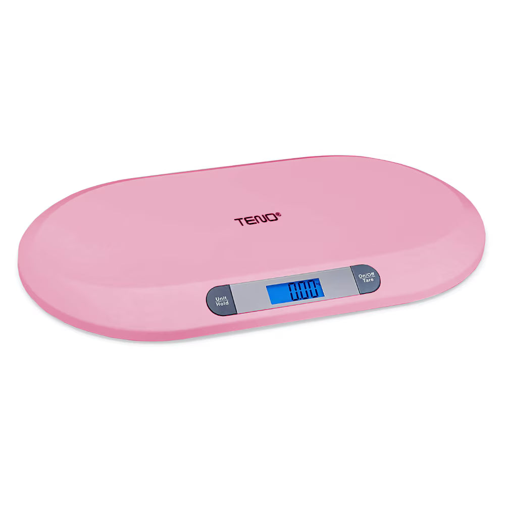 Cântar electronic cu display LCD, precizie gram, 20 kg, design compact, roz