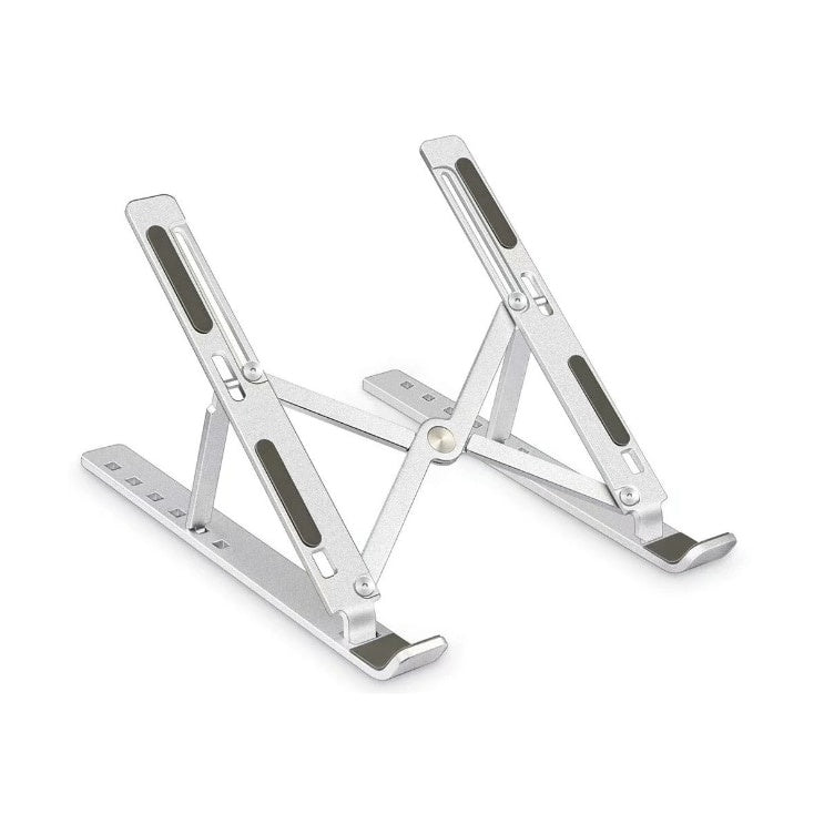 Suport laptop ergonomic din aluminiu, 6 niveluri reglabile, compatibil 10-15.6", argintiu