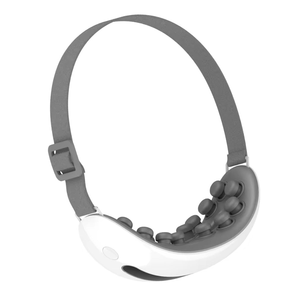 Aparat masaj ochi cu 4 moduri, 16 puncte, Bluetooth, compresie termică, alb