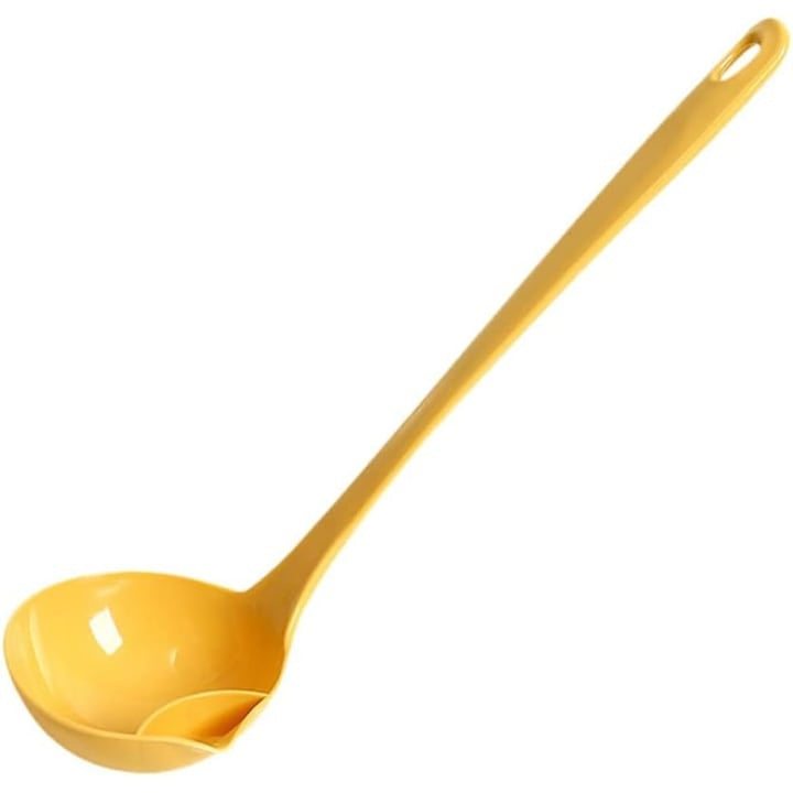 Lingură separator grăsime, silicon alimentar, rezistență termică 315°C, galben