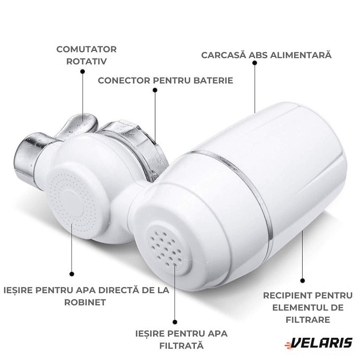 Cap de robinet cu filtru de apă pentru purificare, instalare rapidă, material durabil