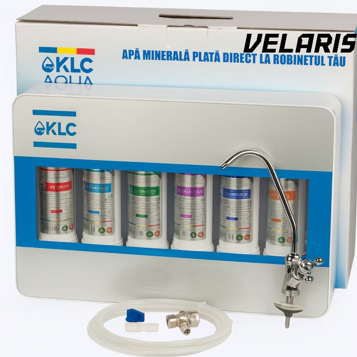 Filtru de apa No.1, statie de ultrafiltrare cu 6 trepte, alcalinizare 0.01 microni, capacitate 8000L, debit 2.5 l/min, montaj chiuveta