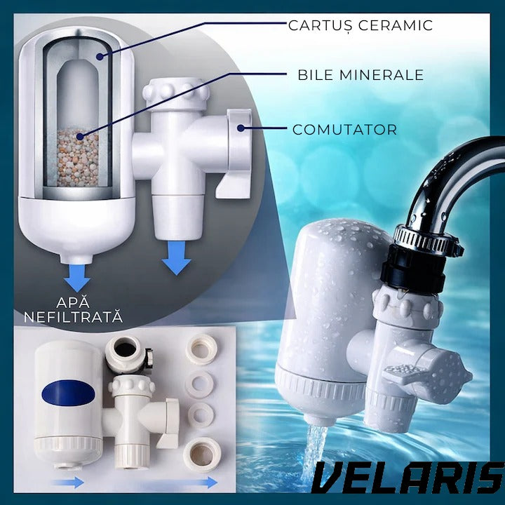 Filtru de apa pentru robinet, ceramic, 10.000 litri, montaj simplu, plastic