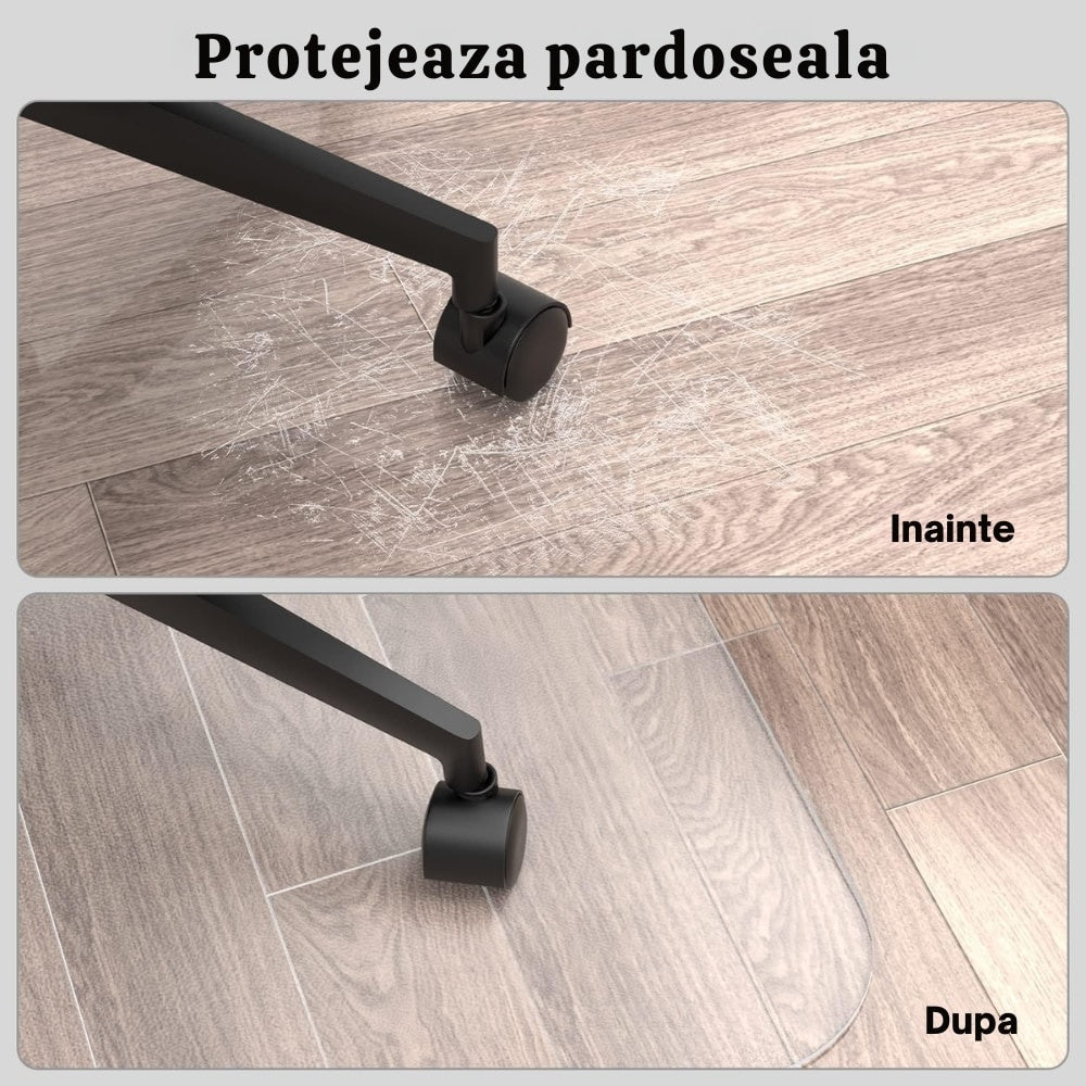 Covoraș protecție podea 90x120 cm transparent antialunecant