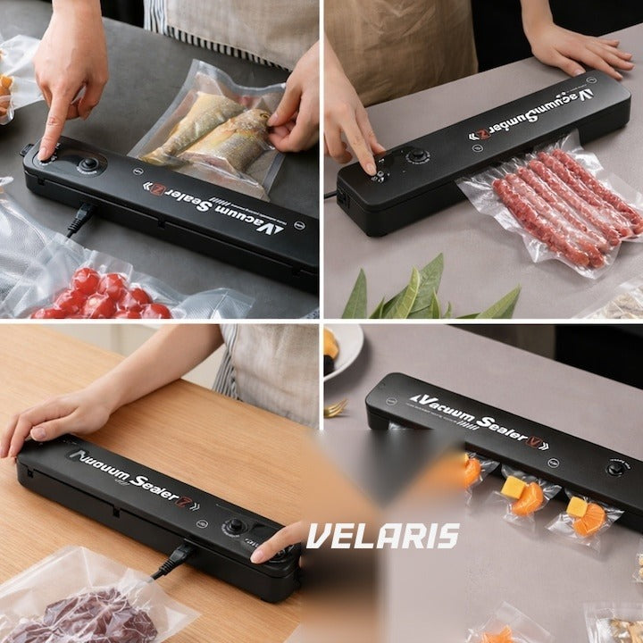 Aparat de vidat alimente 110W cu funcție de sigilare, pompă puternică, include 10 pungi vacuum