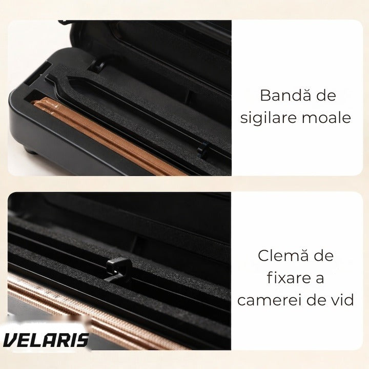 Aparat de vidat alimente 110W cu funcție de sigilare, pompă puternică, include 10 pungi vacuum